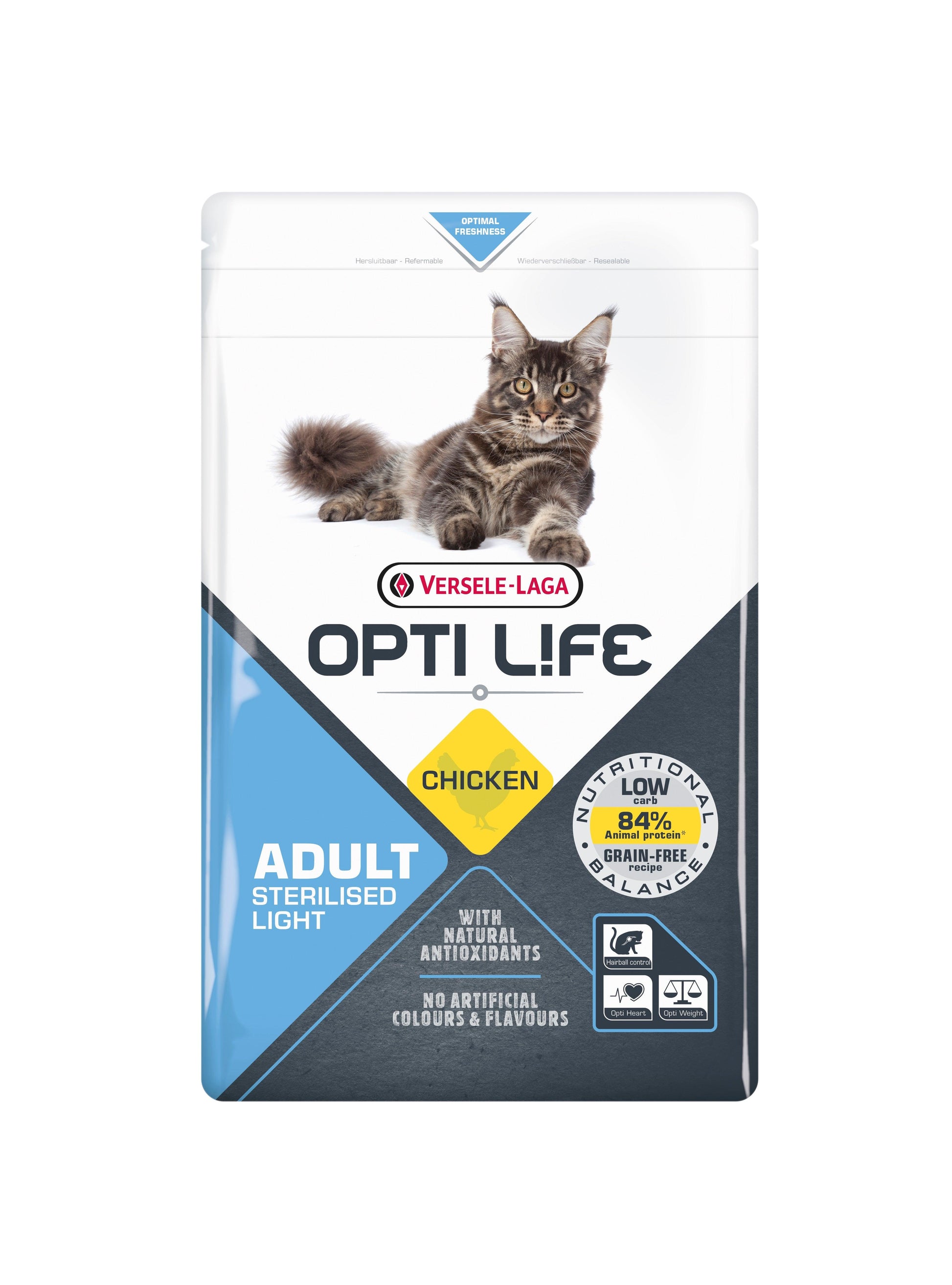 Versele Laga Opti Life Cat Adult Ster/Light 4x1kg - North East Pet Shop Versele Laga