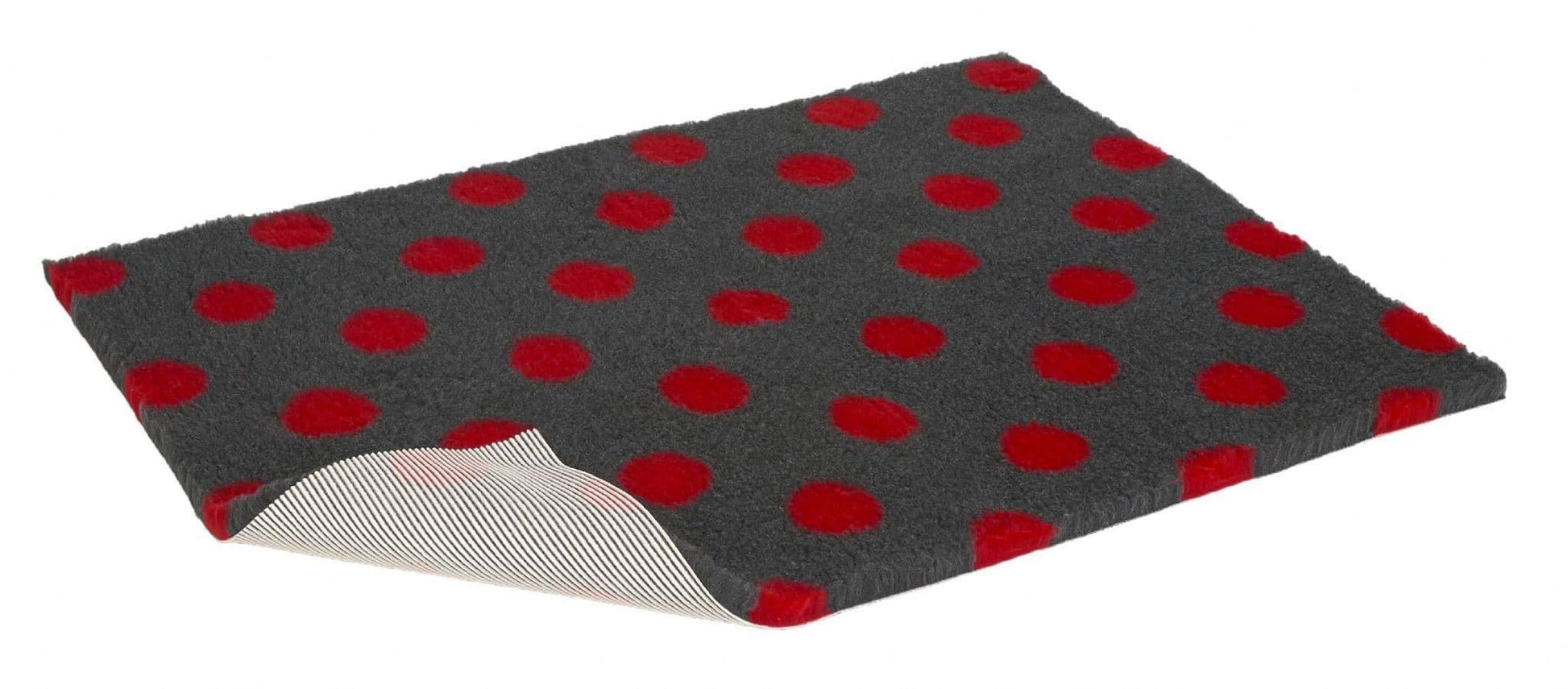Vetbed Charc Polka Red Nonslip 36x24inch - North East Pet Shop Vetbed