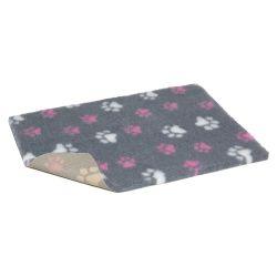 Vetbed Non Slip Pink & White Paw Grey - North East Pet Shop Vetbed