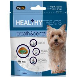 VETIQ Healthy Treats Breath & Dental Dog Treats, 70g - North East Pet Shop VetIQ