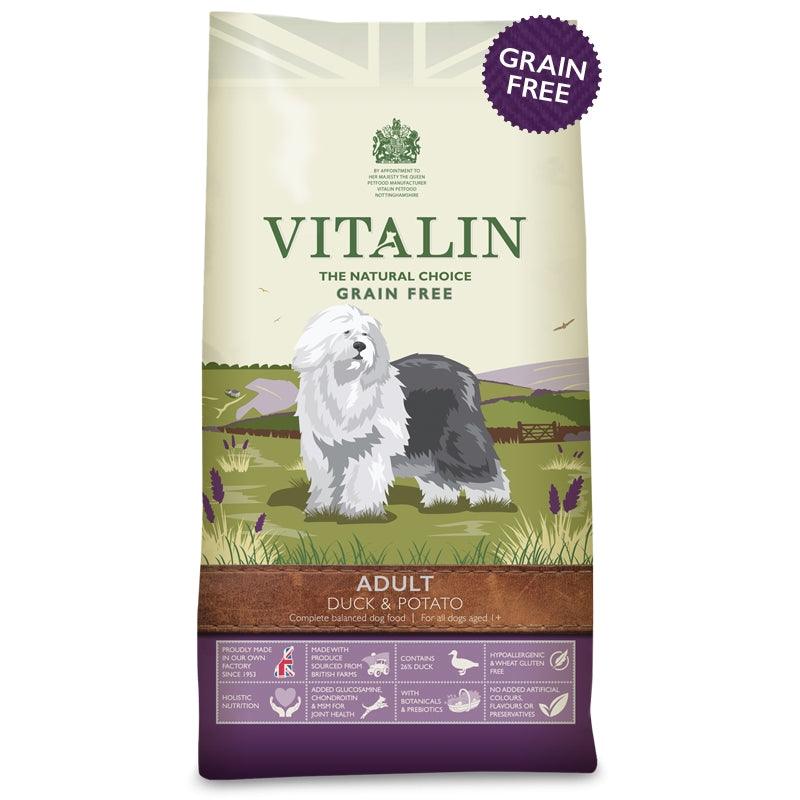 Vitalin Adult Grain Free Duck 4x2kg - North East Pet Shop Vitalin