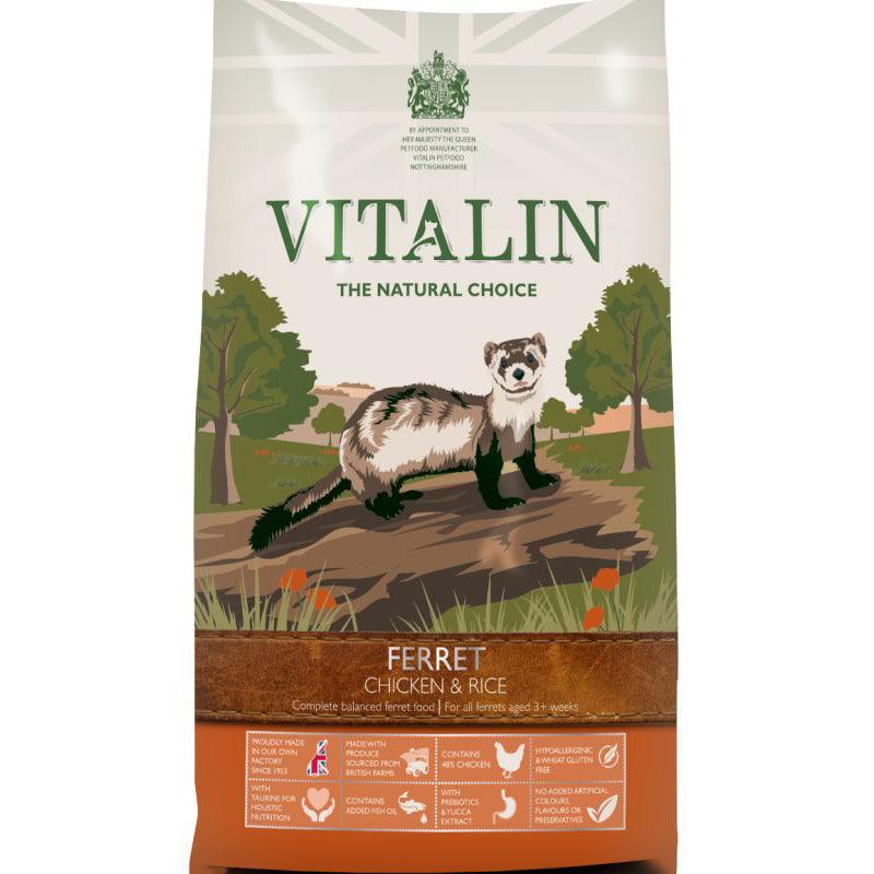 Vitalin Ferret Chicken & Rice 8kg - North East Pet Shop Vitalin