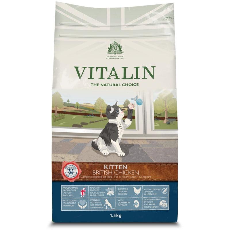 Vitalin Kitten Chicken 6x1.5kg - North East Pet Shop Vitalin