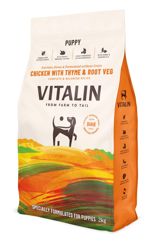 Vitalin Puppy Chicken Thyme Veg 8kg - North East Pet Shop Vitalin