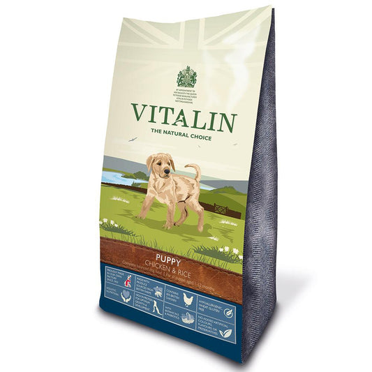 Vitalin Puppy Wht Gluten Fr Chicken4x2kg - North East Pet Shop Vitalin