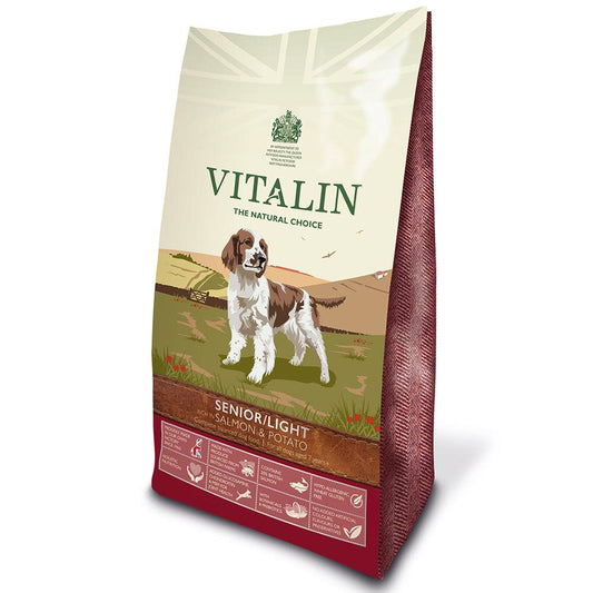 Vitalin Senior / Lite Wheat Grain Free Salmon 4x2kg - North East Pet Shop Vitalin