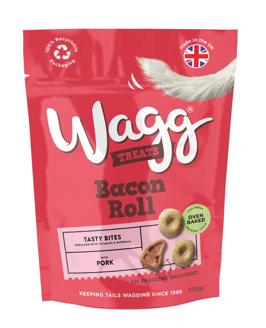 Wagg Bacon Roll Tasty Bites 125g - North East Pet Shop Wagg