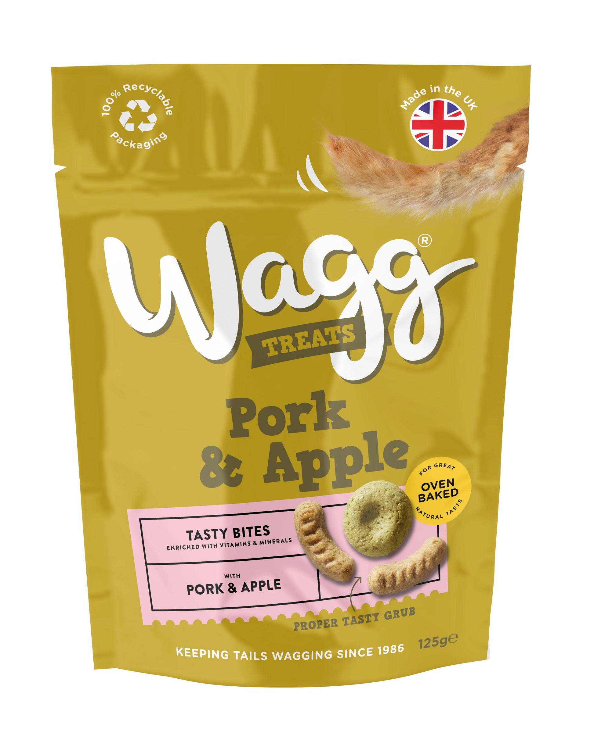 Wagg Pork & Apple Tasty Bites 7x125g - North East Pet Shop Wagg