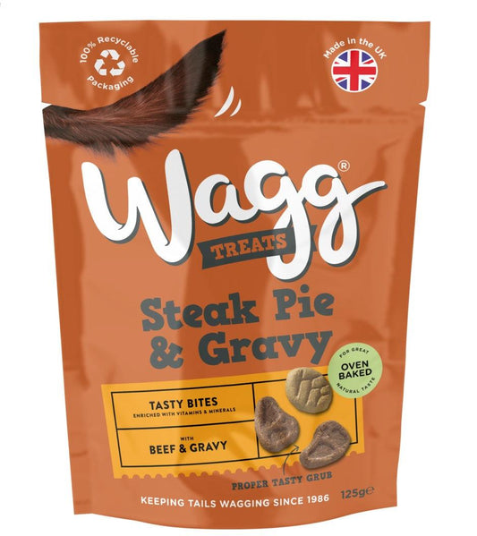 Wagg Steak Pie & Gravy Tasty Bite 125g - North East Pet Shop Wagg