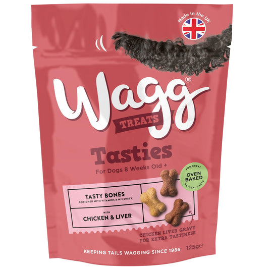 Wagg Tasties Tasty Bones Chk Liver 125g - North East Pet Shop Wagg