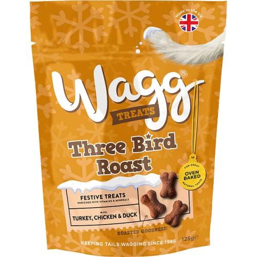 Wagg Treats Three Bird Roast 125G - North East Pet Shop Wagg