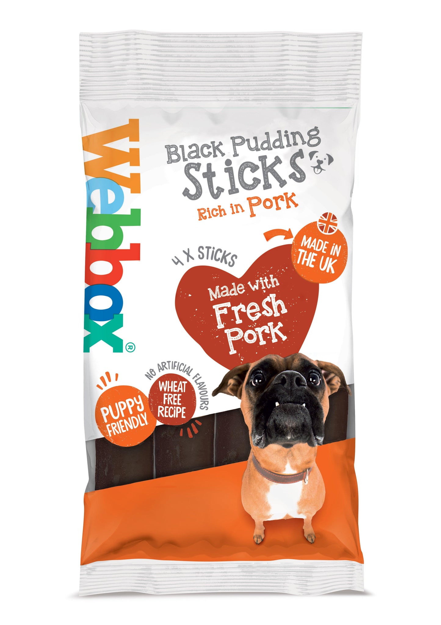 Webbox Black Pudding Sticks 16 X 4Pk - North East Pet Shop Webbox