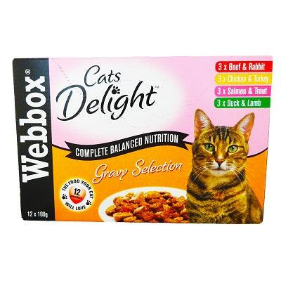 Webbox Cat Delight Gravy Pouch 12x100g - North East Pet Shop Webbox