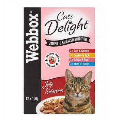 Webbox Cat Delight Jelly Pouch 12x100g - North East Pet Shop Webbox