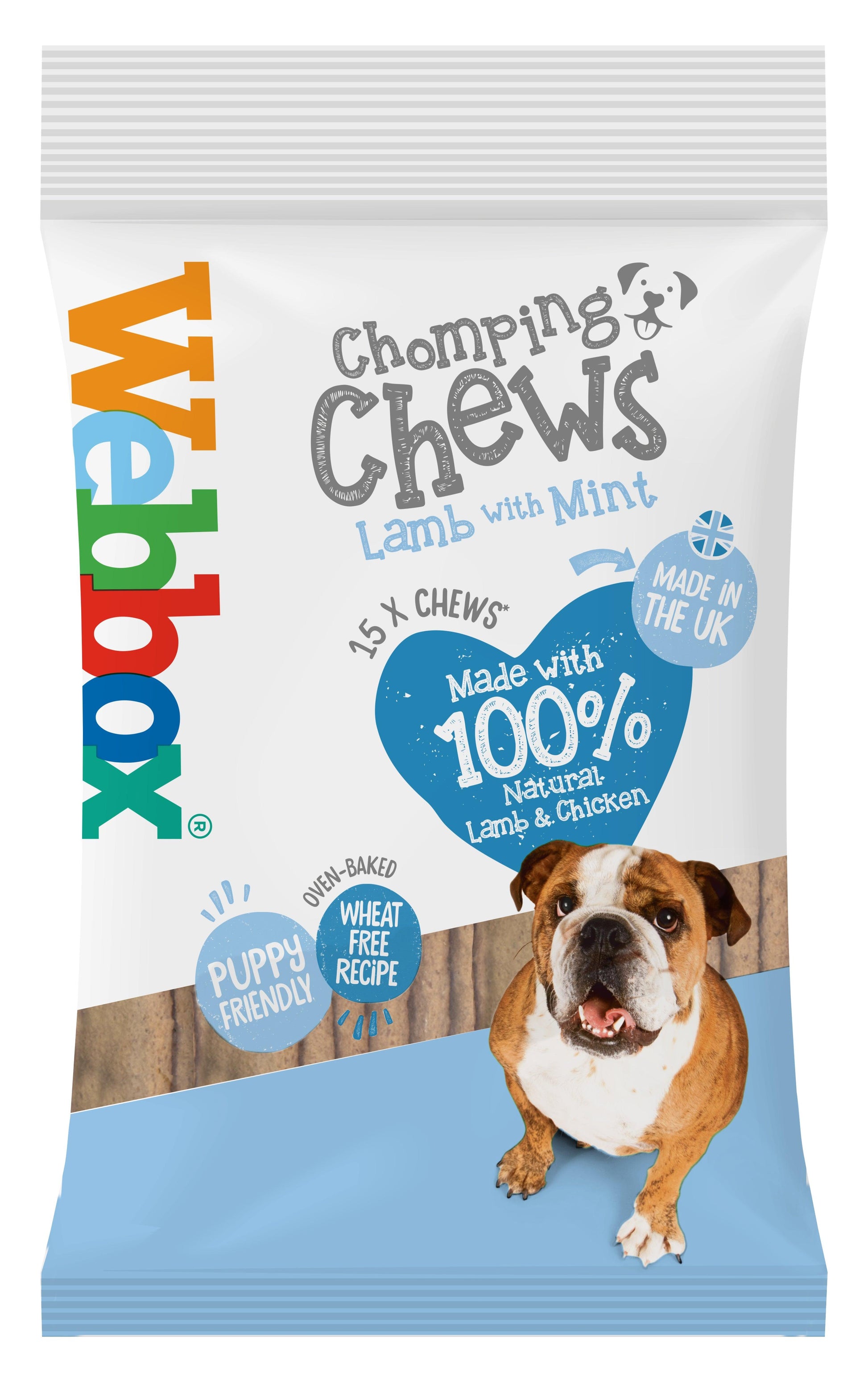 Webbox Chomping Chews Lamb 10x150g - North East Pet Shop Webbox