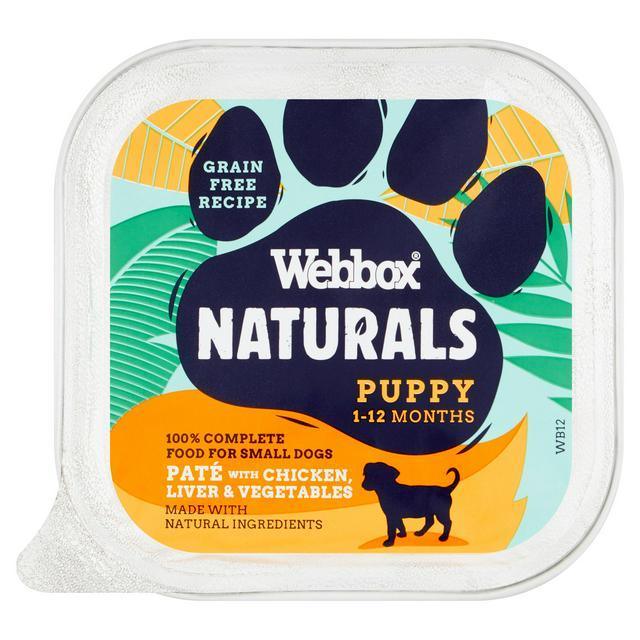 Webbox Naturals Puppy Chicken, Liver & Veg Pate 11 x 150g - North East Pet Shop Webbox