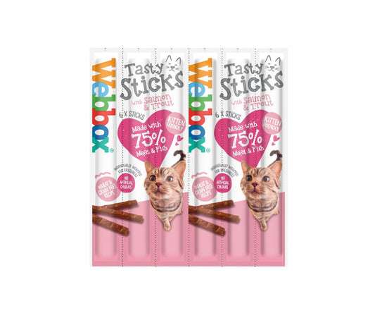 Webbox Tasty Sticks Cat Salmon & Trout 12 x 6 - North East Pet Shop Webbox