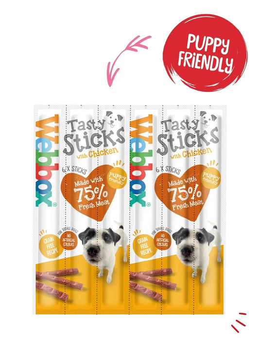 Webbox Tasty Sticks Chicken Small 6 Sticks - North East Pet Shop Webbox