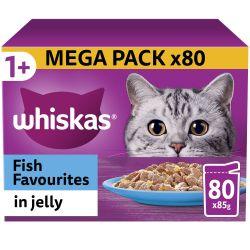 Wet Cat Food Pouches in Jelly 80PK, 85g - North East Pet Shop Whiskas