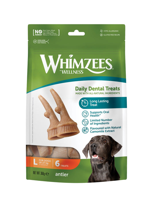 Whimzees Antler Large 6pk - North East Pet Shop Whimzees