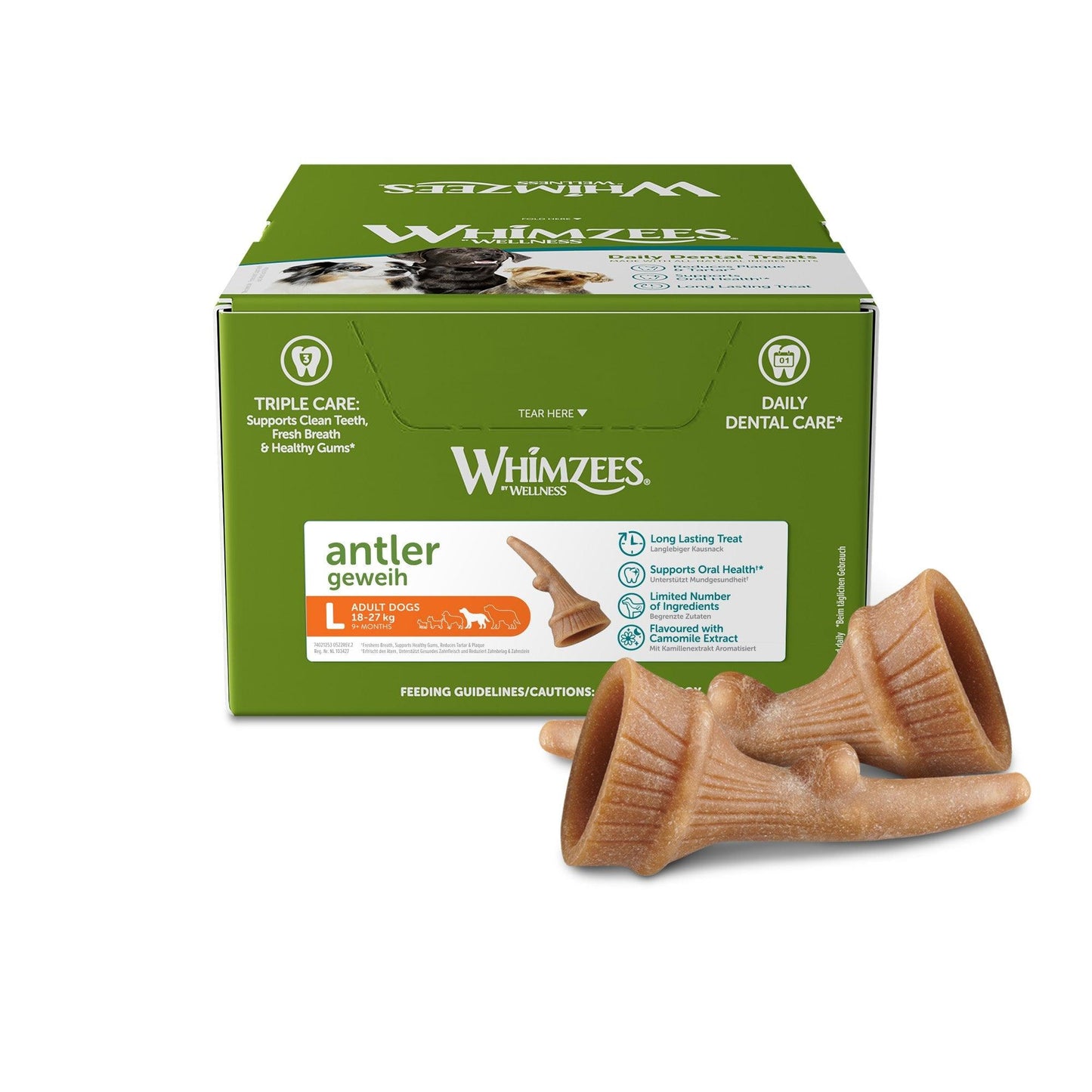 Whimzees Antler Large - North East Pet Shop Whimzees