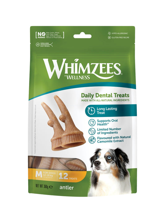 Whimzees Antler Medium 12pk - North East Pet Shop Whimzees