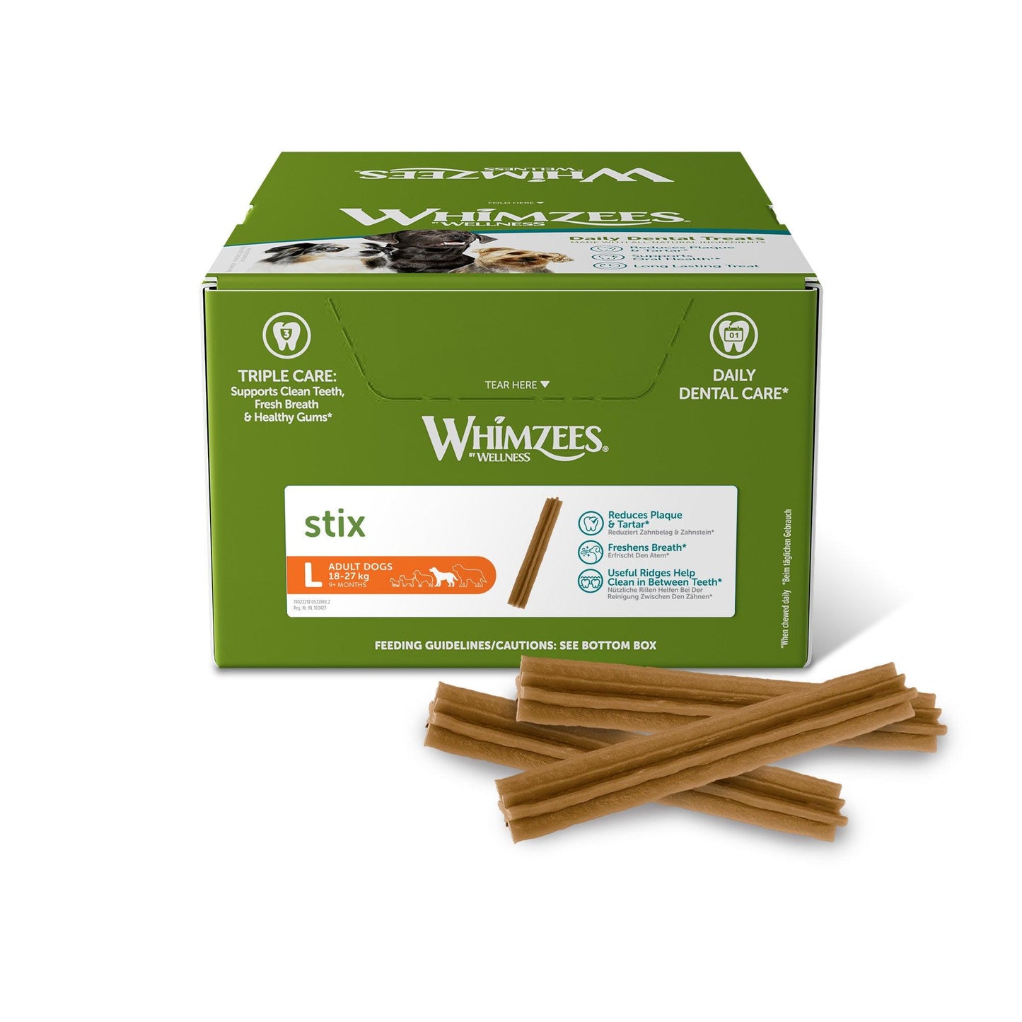 Whimzees Stix Box Large 50x180mm - North East Pet Shop Whimzees