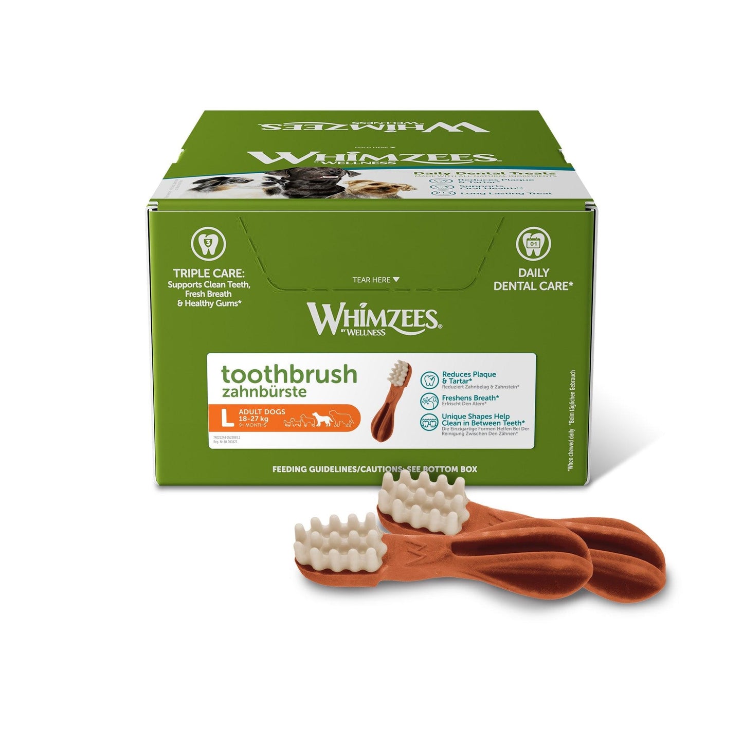 Whimzees Toothbrush Lrg 150mm - North East Pet Shop Whimzees