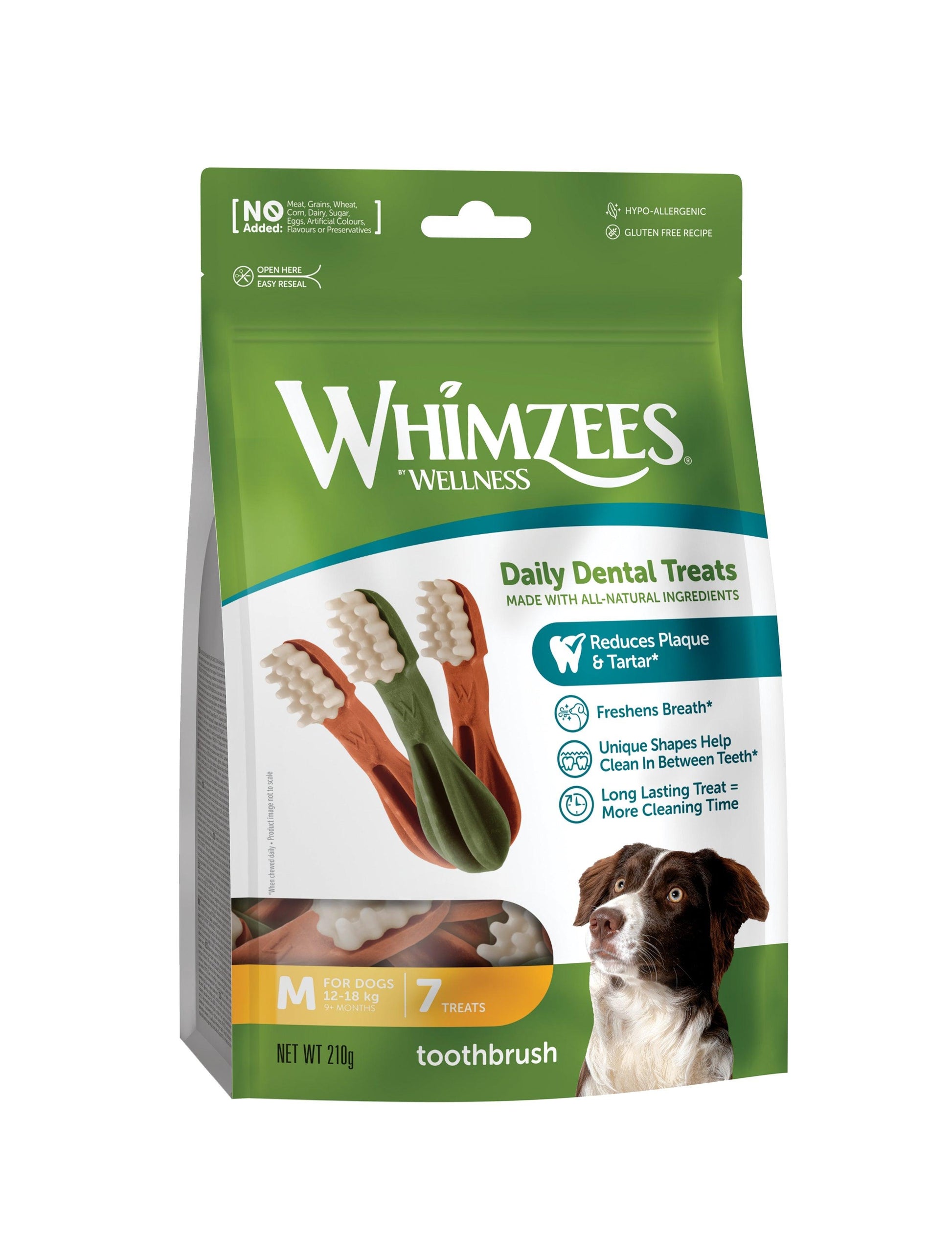 Whimzees Toothbrush Med Week Pk7 - North East Pet Shop Whimzees