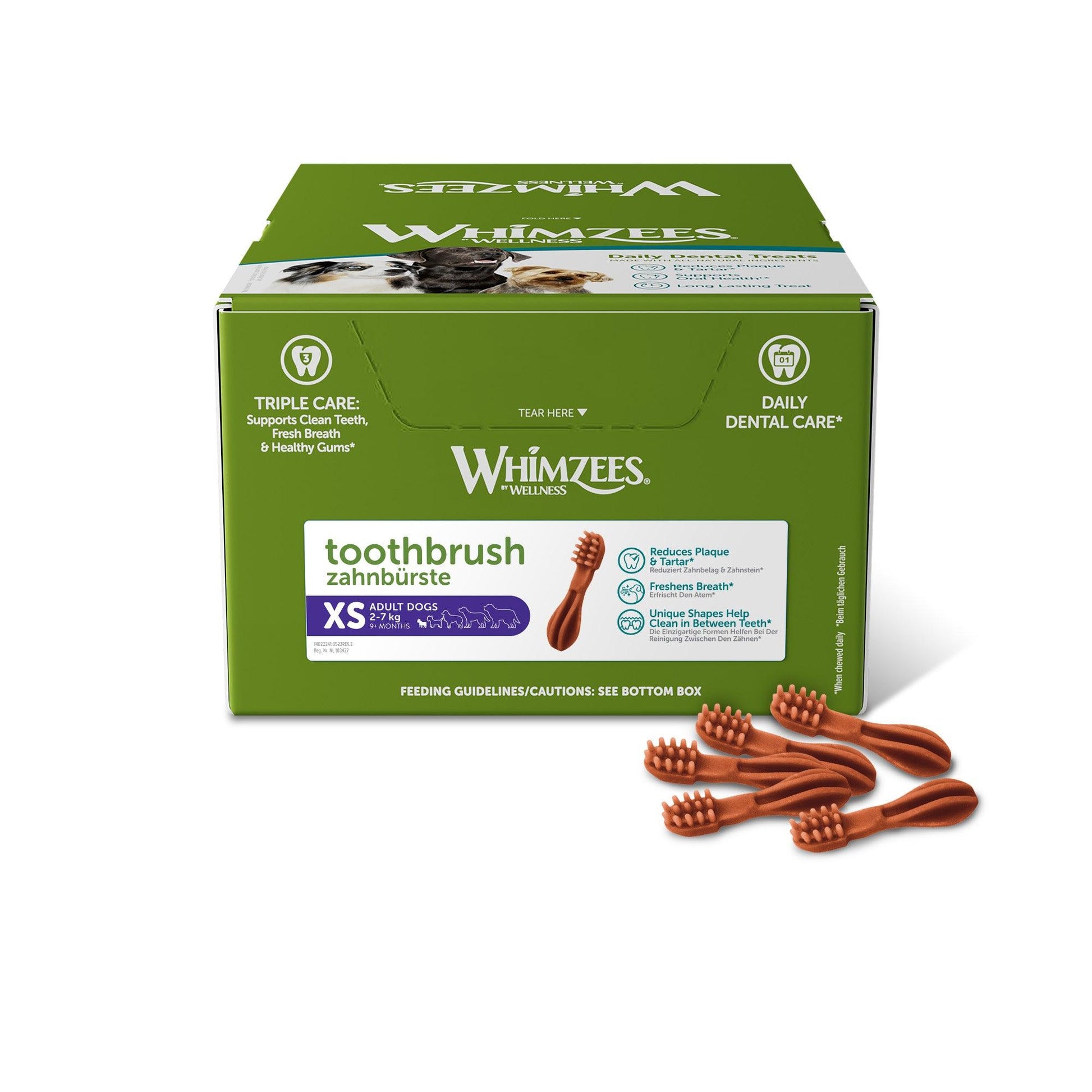 Whimzees Toothbrush XS 350x70mm - North East Pet Shop Whimzees