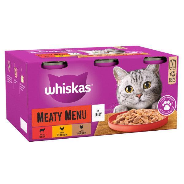 Whiskas 1+ Adult Meaty Menu in Jelly 4 x 6 x 400g - North East Pet Shop Whiskas