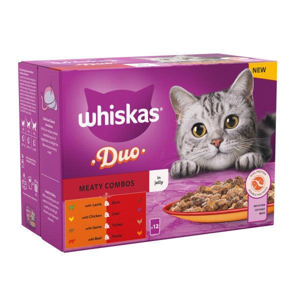 Whiskas Adult 1+ Duo Meaty Combos in Jelly 4 x 12 x 85g - North East Pet Shop Whiskas
