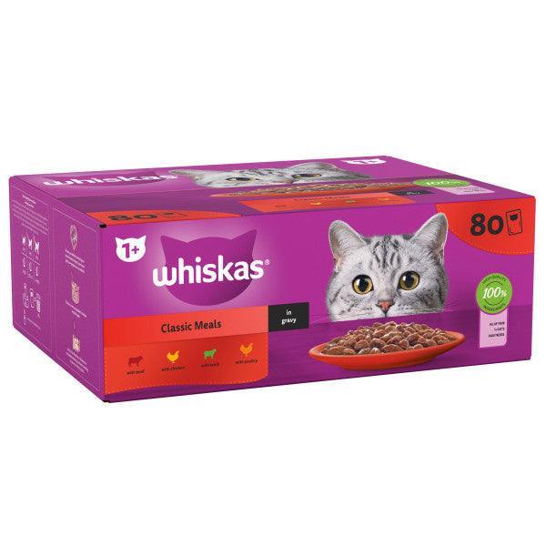 Whiskas Adult 1+ Meaty Meals in Gravy 80 x 85g - North East Pet Shop Whiskas