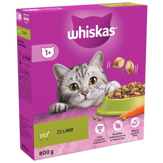 Whiskas Dry 1+ Lamb 5x800g - North East Pet Shop Whiskas