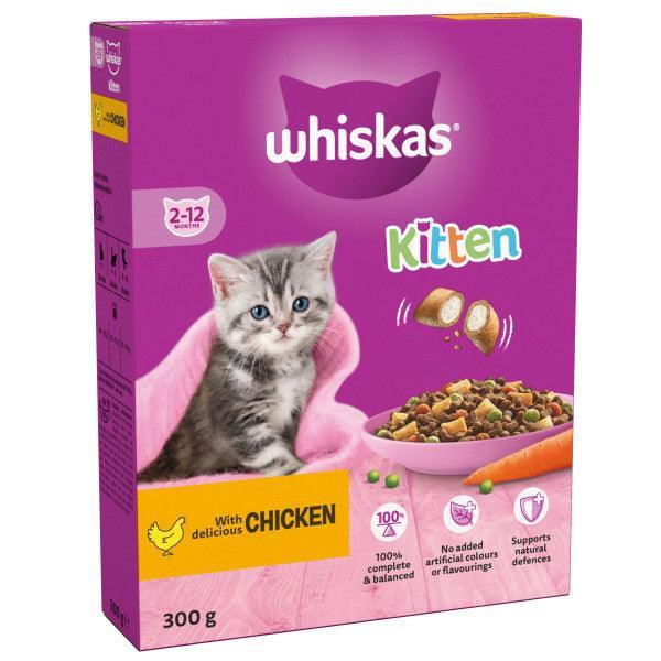 Whiskas Dry 2-12 Month Kitten Chicken 300g - North East Pet Shop Whiskas