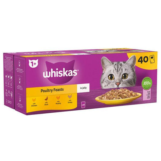 Whiskas Pch 1+ Poultry Fst Jelly 40x85g - North East Pet Shop Whiskas