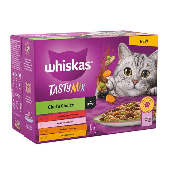 Whiskas Pch 1+ Tasty Chefs Grv 4x12x85g - North East Pet Shop Whiskas