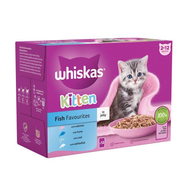 Whiskas Pch 2-12m Kit Fish Jel 4x12x85g - North East Pet Shop Whiskas