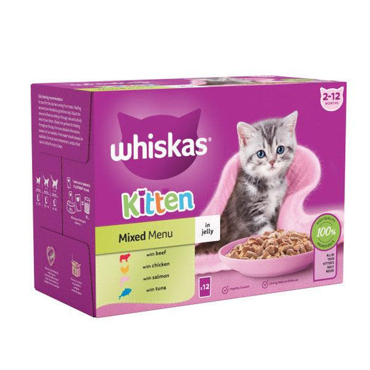 Whiskas Pch 2-12m Kit Mix M Jel 4x12x85g - North East Pet Shop Whiskas