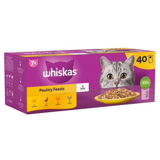 Whiskas Pch 7+ Poultry Fst Jel 40x85g - North East Pet Shop Whiskas