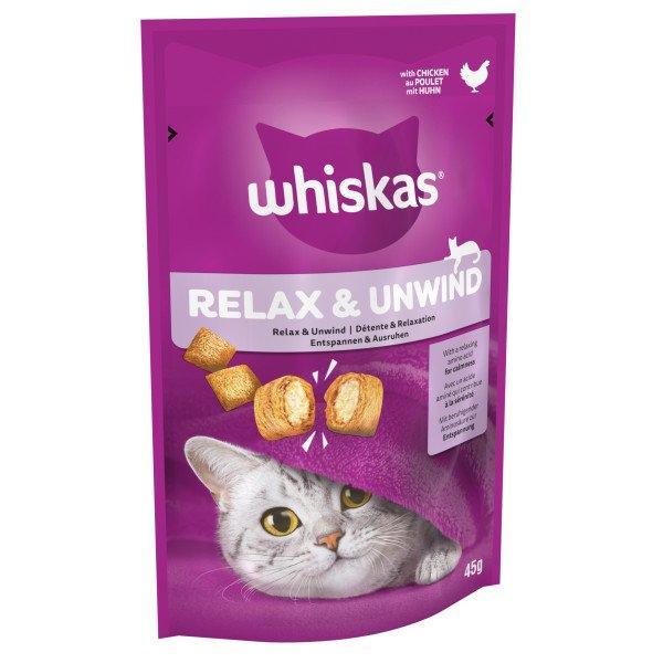 Whiskas Relax & Unwind with Chicken Cat Treat 45g - North East Pet Shop Whiskas