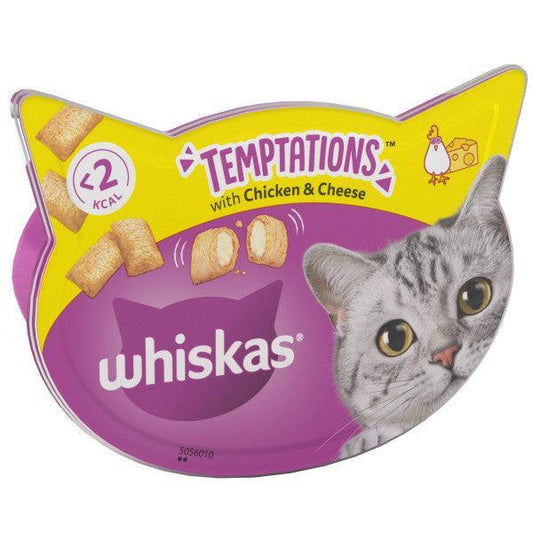 Whiskas Temptations Chicken & Cheese 8 x 60g - North East Pet Shop Whiskas