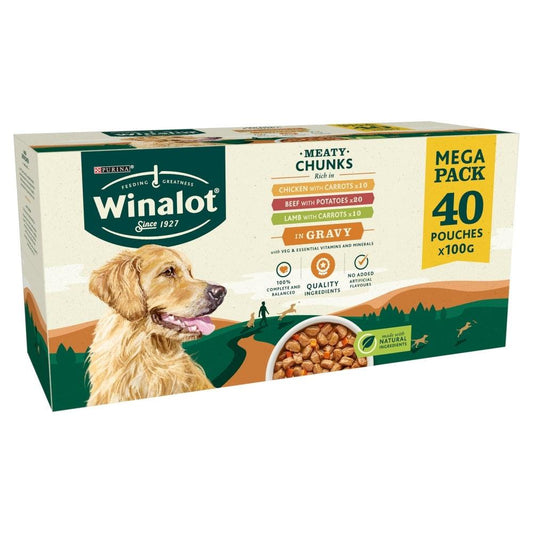 Winalot Adult Meaty Chunks CIG 40x100g - North East Pet Shop Winalot