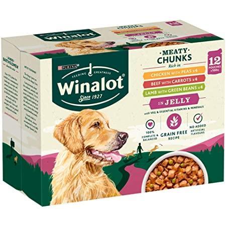 Winalot Adult Meaty Chunks in Jelly 4 x 12 X 100g - North East Pet Shop Winalot