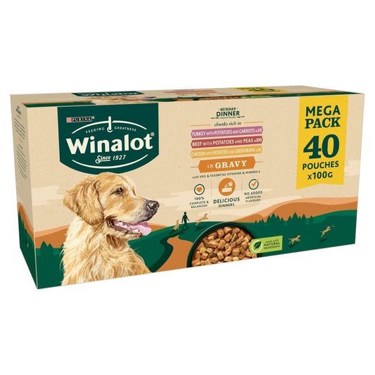 Winalot Adult Sunday Dinner in Gravy 40 x 100g - North East Pet Shop Winalot