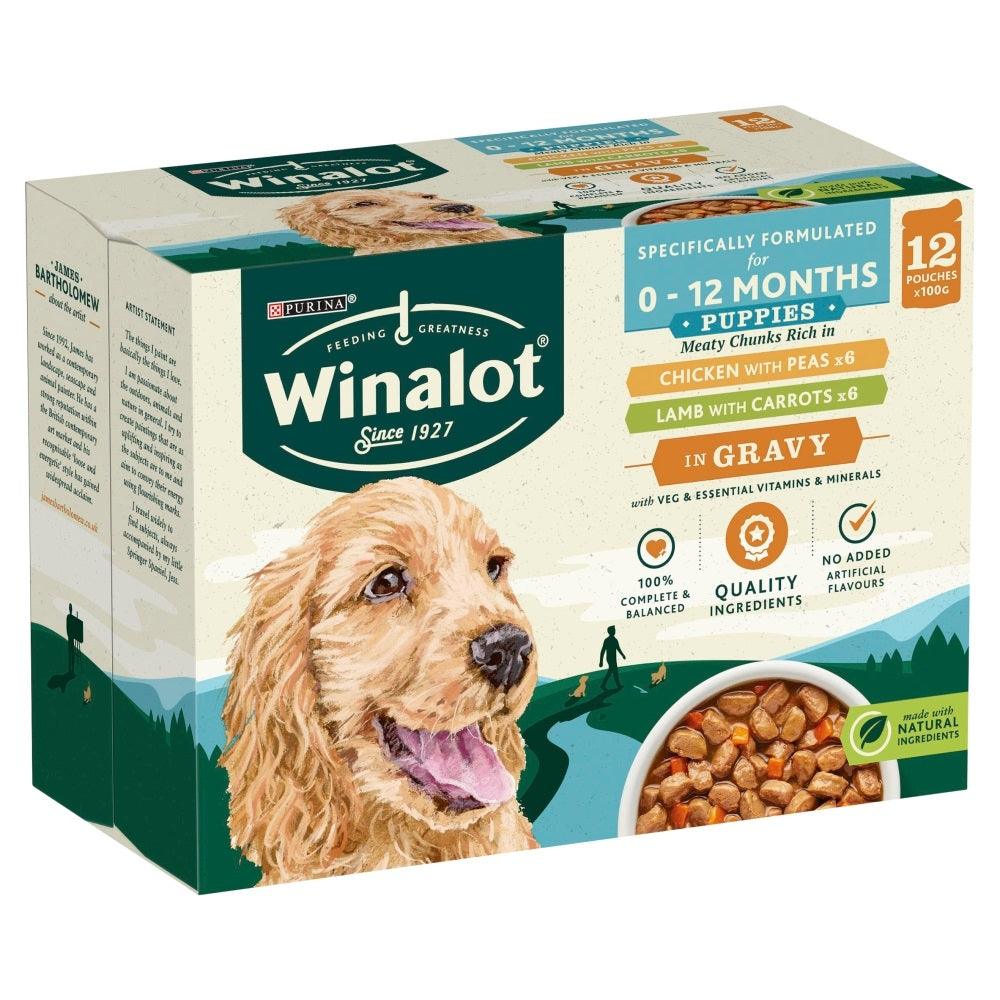 Winalot Puppy Meaty Chunks CIG 4x12x100g - North East Pet Shop Winalot