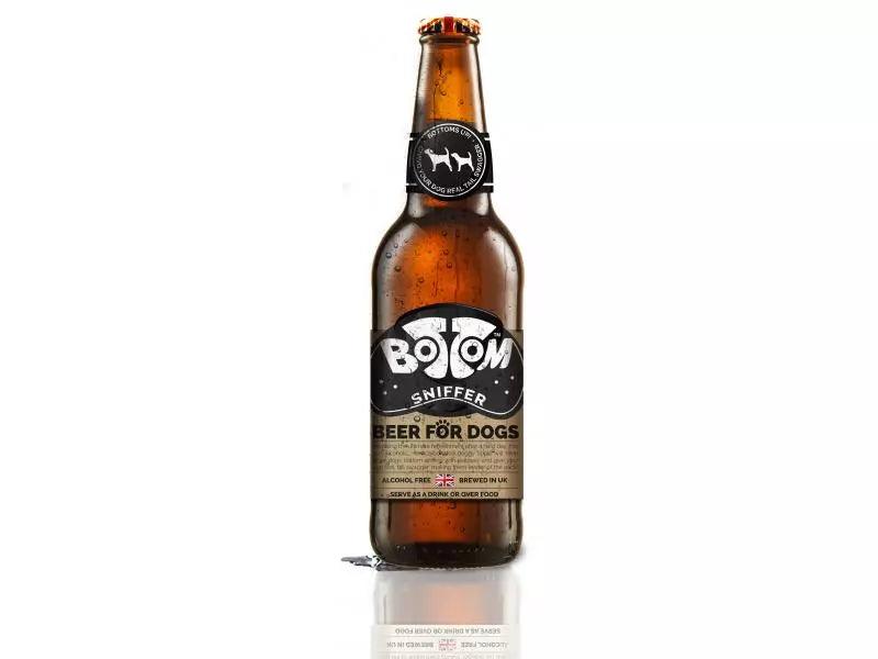 Woof & Brew Bottom Sniffer Bottle 330ml Box and Tie - North East Pet Shop Woof & Brew