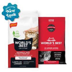 Worlds Best Cat Litter Multi Cat Unscented (12.7kg), 28lb - North East Pet Shop Worlds Best