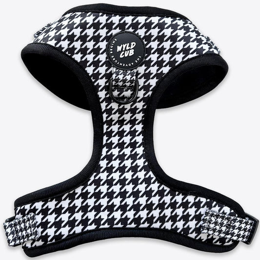 Wyld Cub - Adjustable Dog Harness: Knightsbridge Houndstooth - North East Pet Shop Wyld Cub