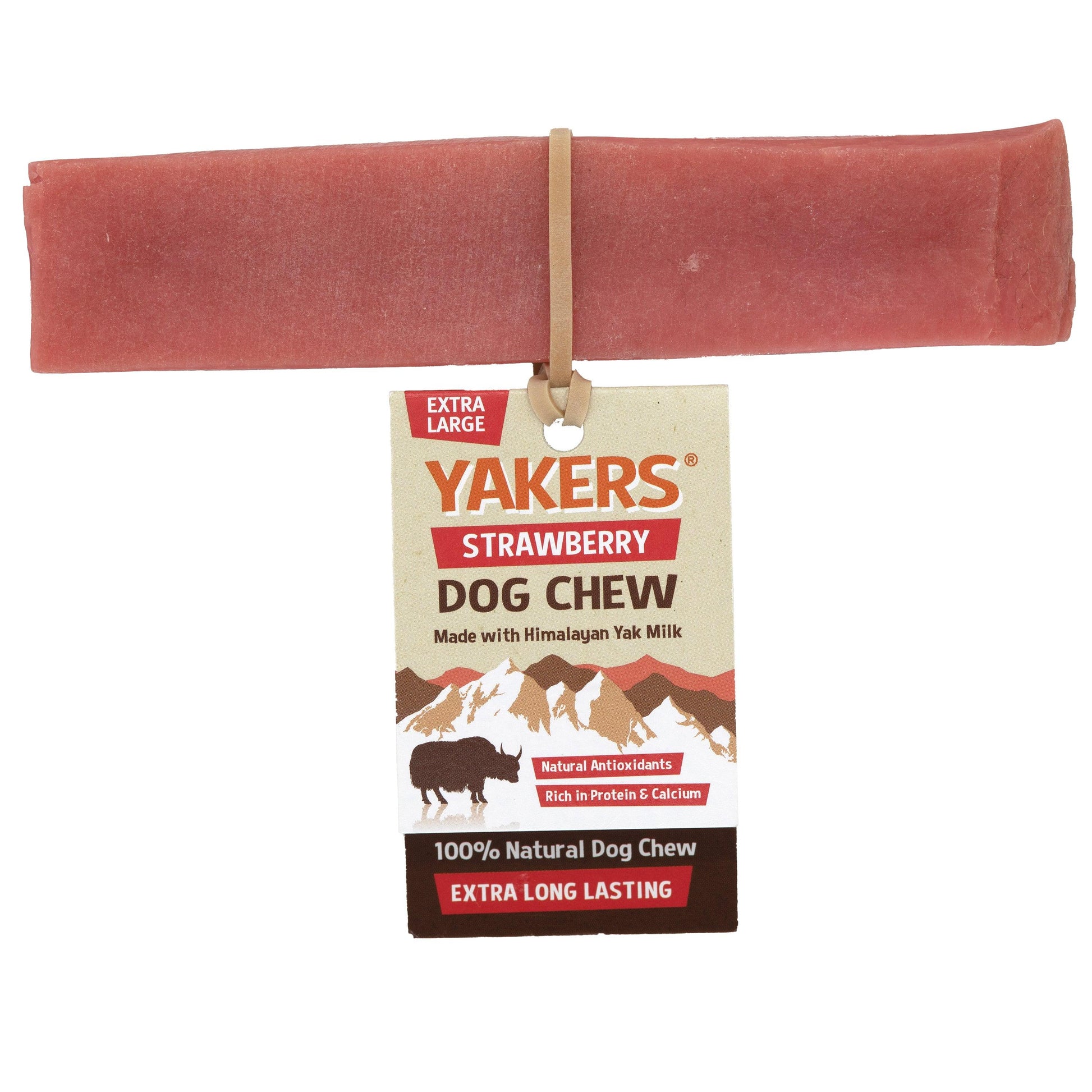 Yakers Strawberry Dog Chew XL - North East Pet Shop Yakers